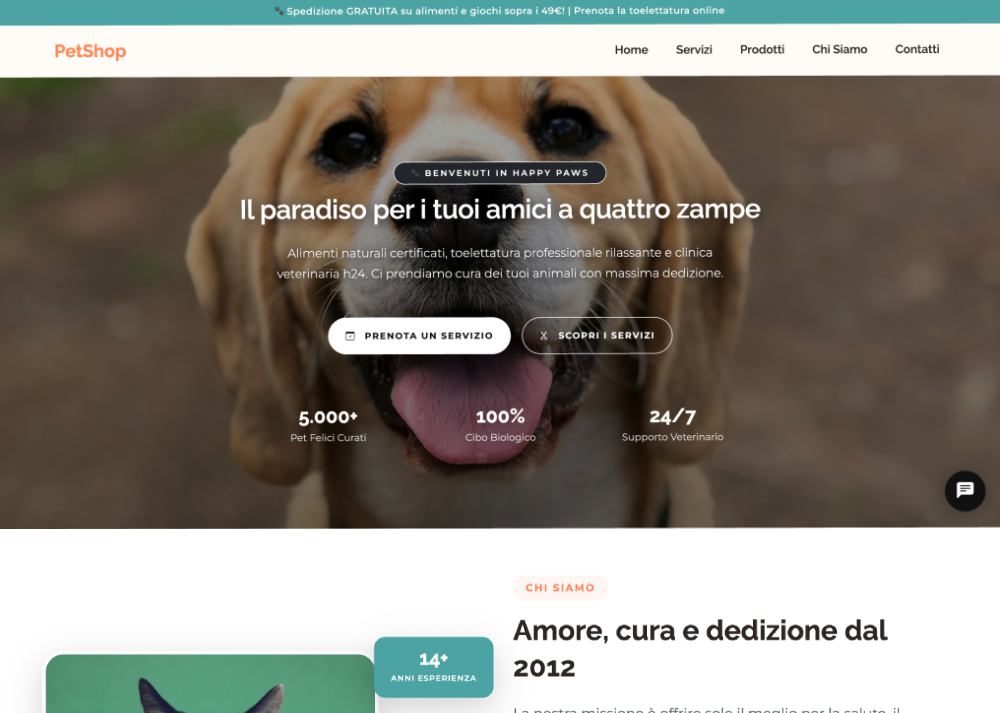 Negozio prodotti per Animali